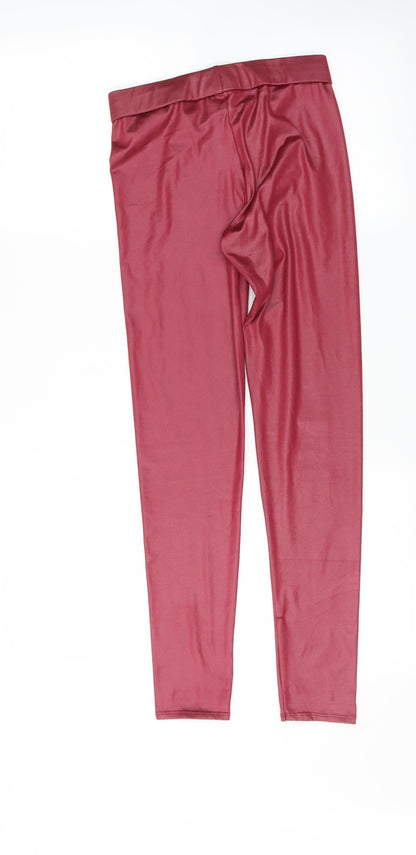 Jane Norman Womens Red   Carrot Leggings Size 8 L27 in