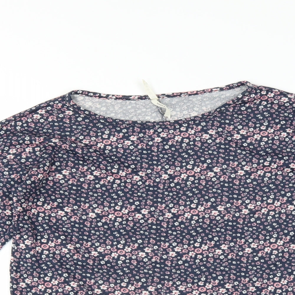YD Girls Blue Floral  Pullover Jumper Size 12-13 Years