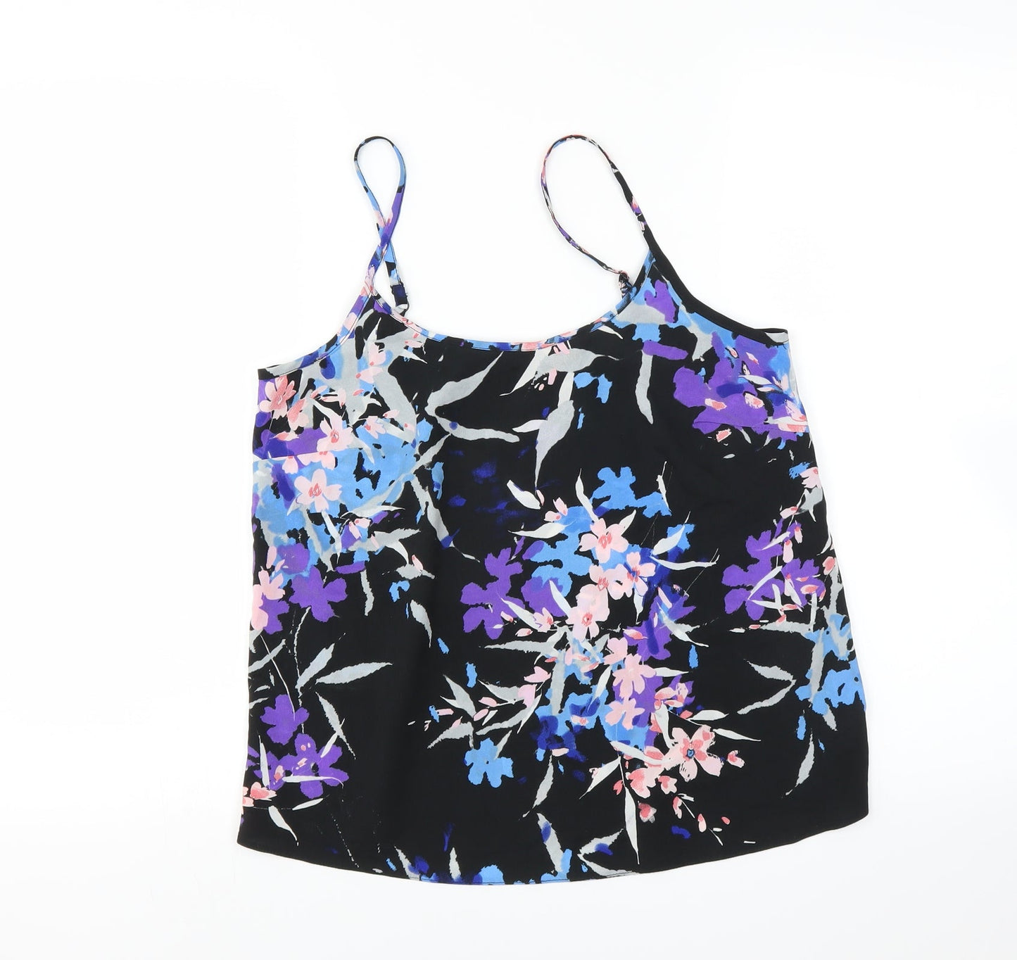 George Womens Black Floral  Camisole Blouse Size 8