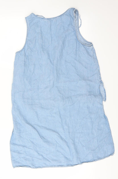 Womens UK Size M Zara Blue Basic Blouse