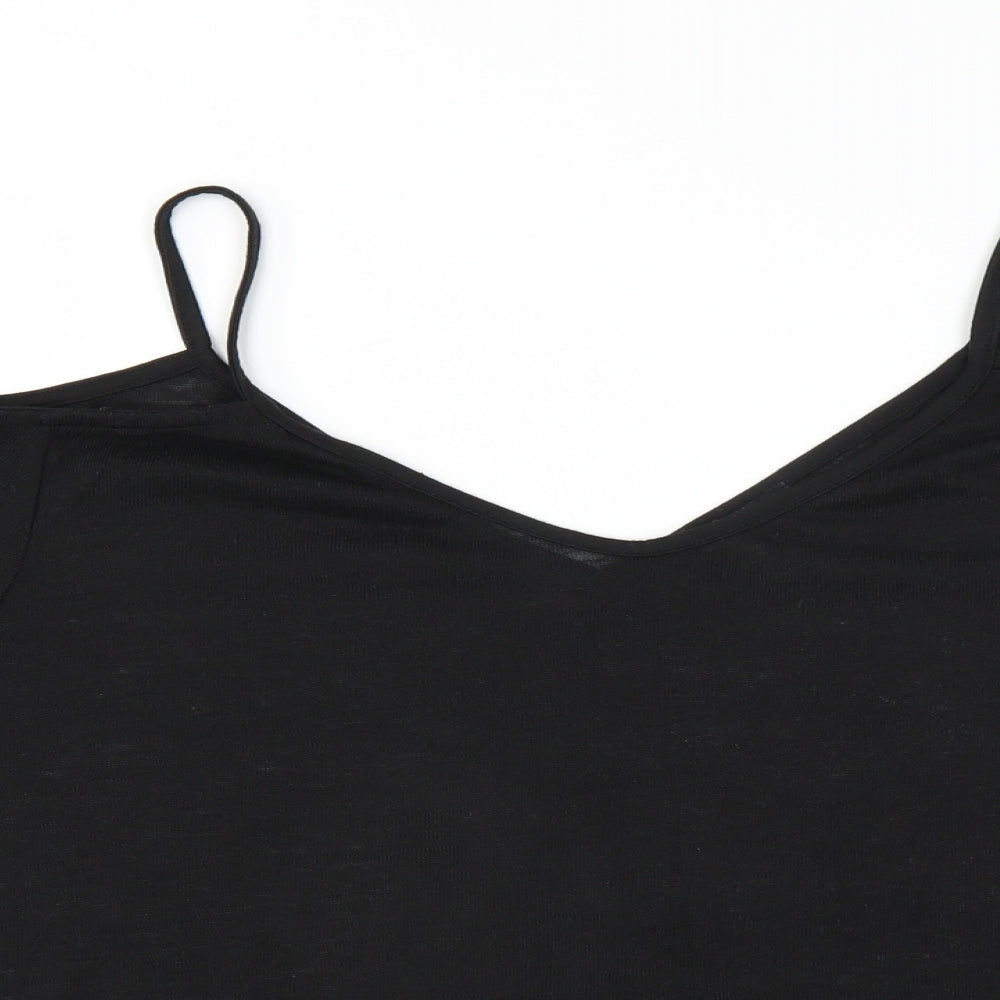 Primark Womens Black   Basic Blouse Size 14  - sheer
