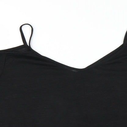 Primark Womens Black   Basic Blouse Size 14  - sheer