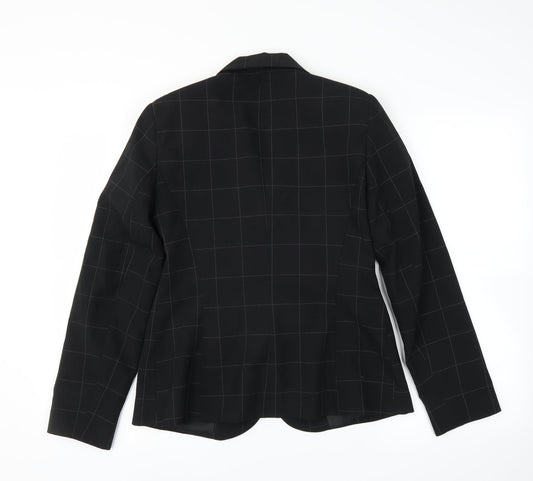 New Look Womens Black Check  Jacket Suit Jacket Size 12