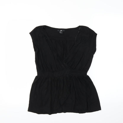 Womens UK Size S H&M Black Basic Blouse