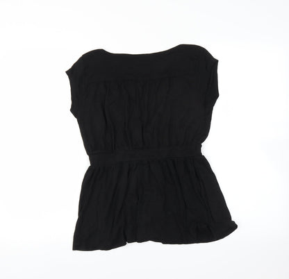 Womens UK Size S H&M Black Basic Blouse