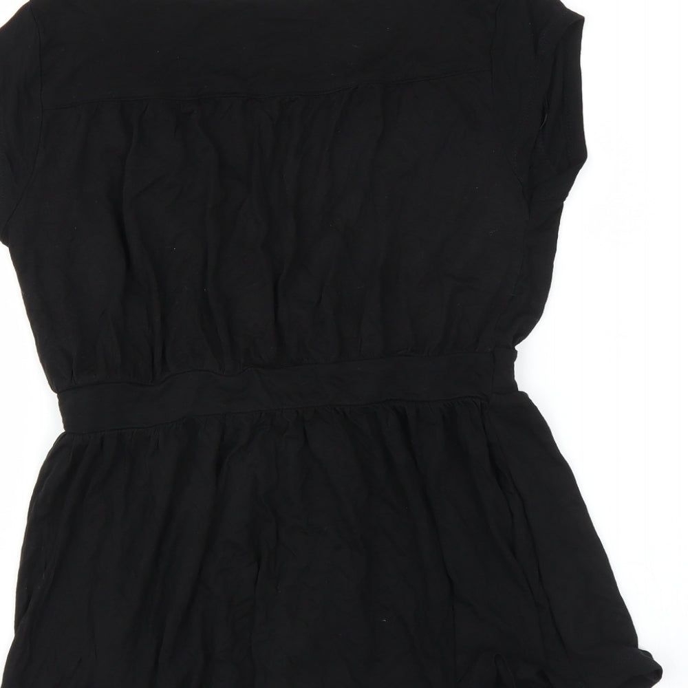 Womens UK Size S H&M Black Basic Blouse