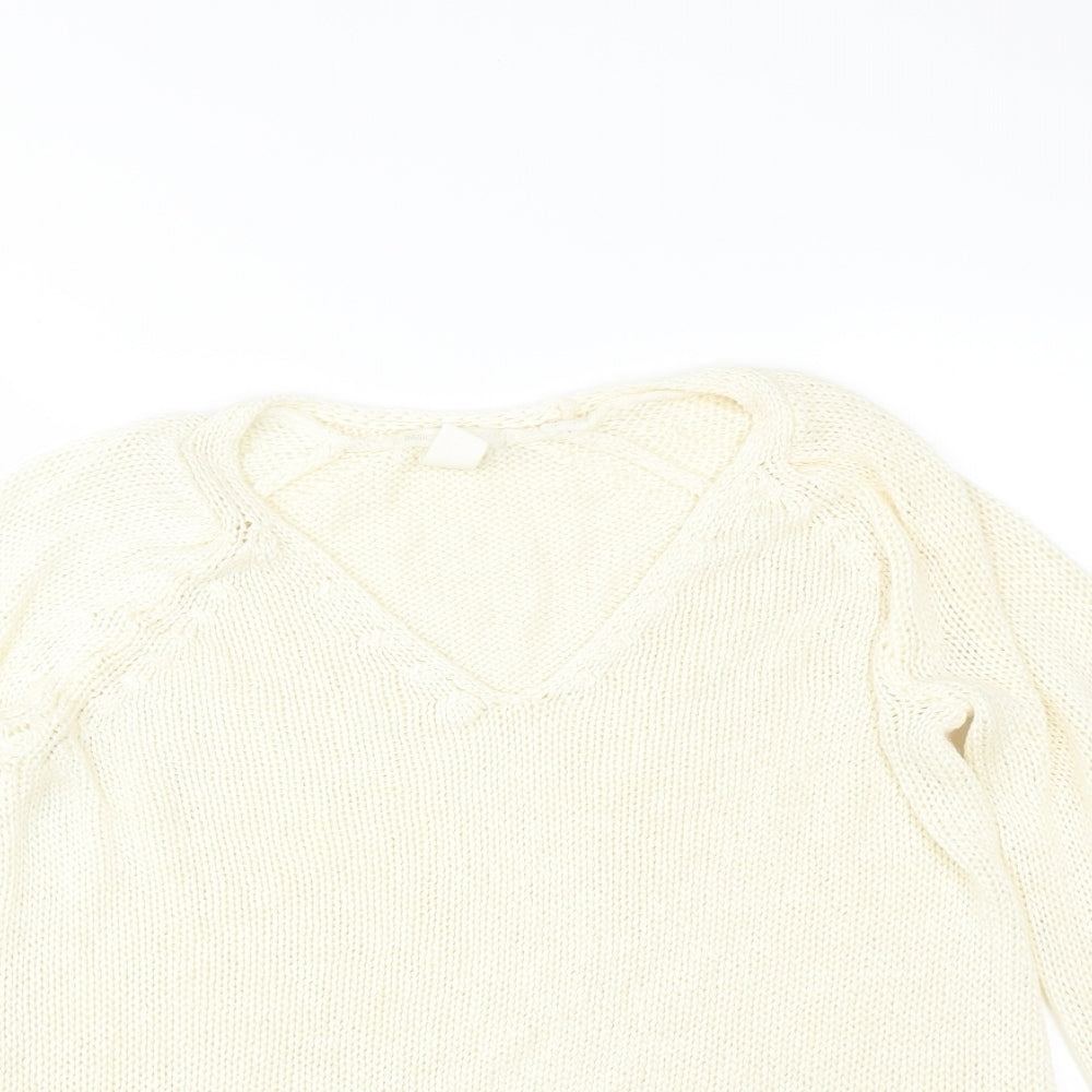 H&M Womens Ivory   Pullover Jumper Size S