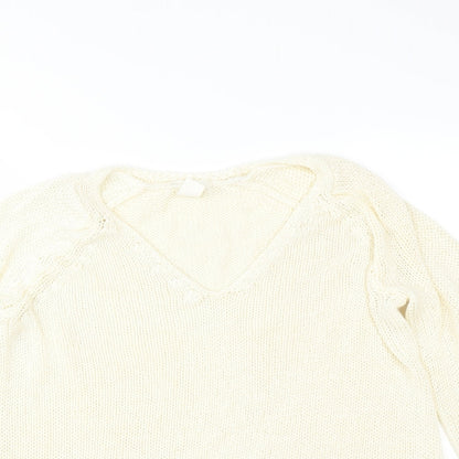 H&M Womens Ivory   Pullover Jumper Size S
