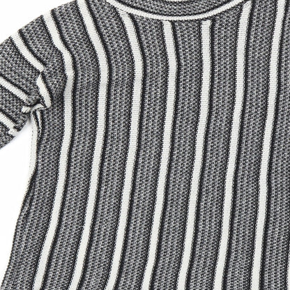 Topshop Womens Black Striped  Pullover Jumper Size 8