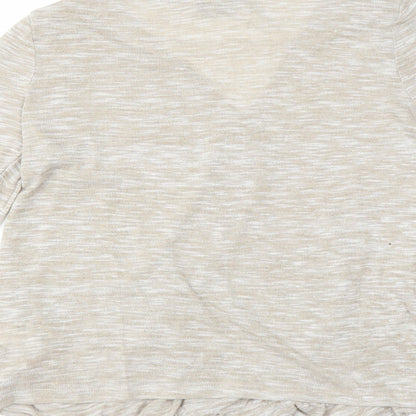 F&F Womens Beige   Pullover Jumper Size 10  - wrap detail