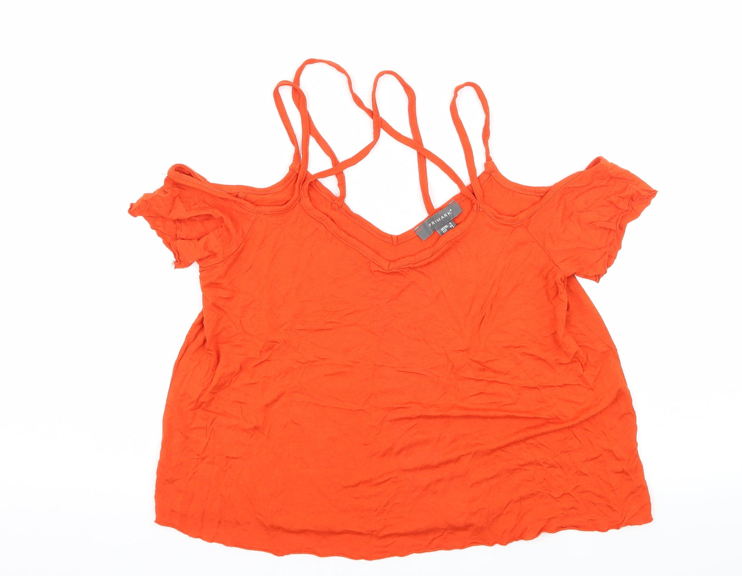 Primark Womens Orange  Jersey Camisole Tank Size 6  - Strappy