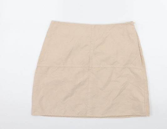 Atmosphere Womens Ivory  Velour Mini Skirt Size 10