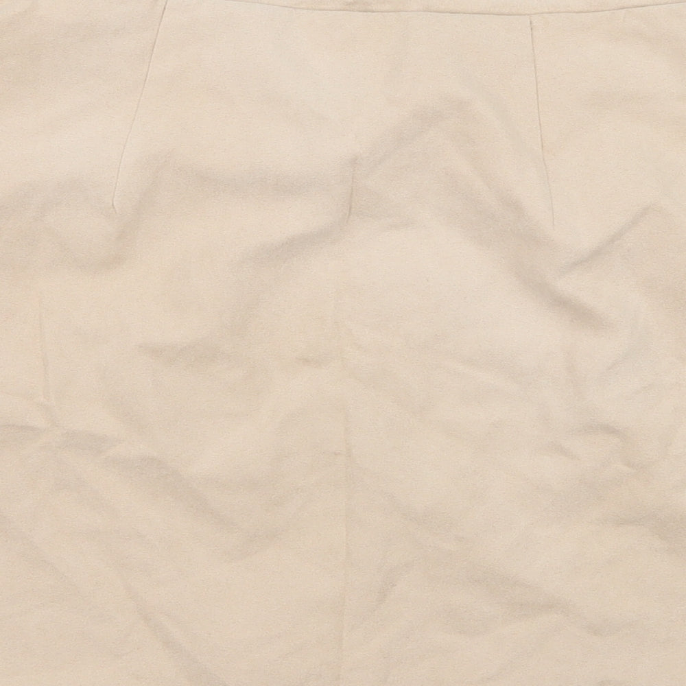 Atmosphere Womens Ivory  Velour Mini Skirt Size 10