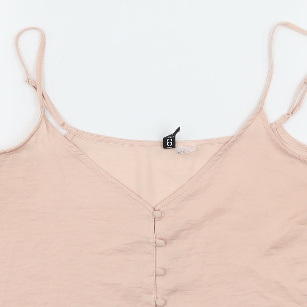 Divided by H&M Womens Pink  Satin Camisole Tank Size 10