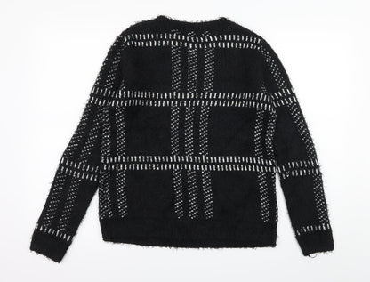 Forever 21 Womens Black Check Knit Pullover Jumper Size S