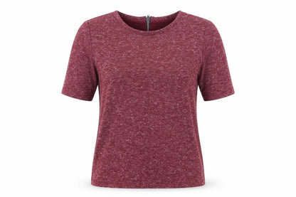 Womens UK Size 8 Topshop Red Basic T-Shirt