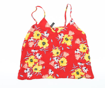 Divided by H&M Womens Red Floral  Camisole Tank Size 6
