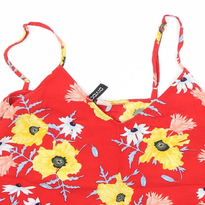 Divided by H&M Womens Red Floral  Camisole Tank Size 6
