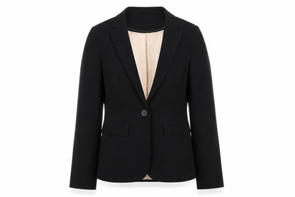 Womens UK Size 8 Papaya Regular Black Suit Jacket
