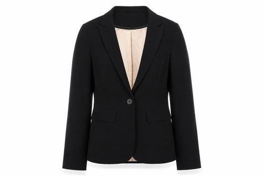 Womens UK Size 8 Papaya Regular Black Suit Jacket