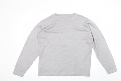 NEXT Mens Grey Check  Pullover Jumper Size M