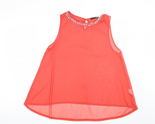 Womens UK Size 16 Atmosphere Orange Basic Blouse