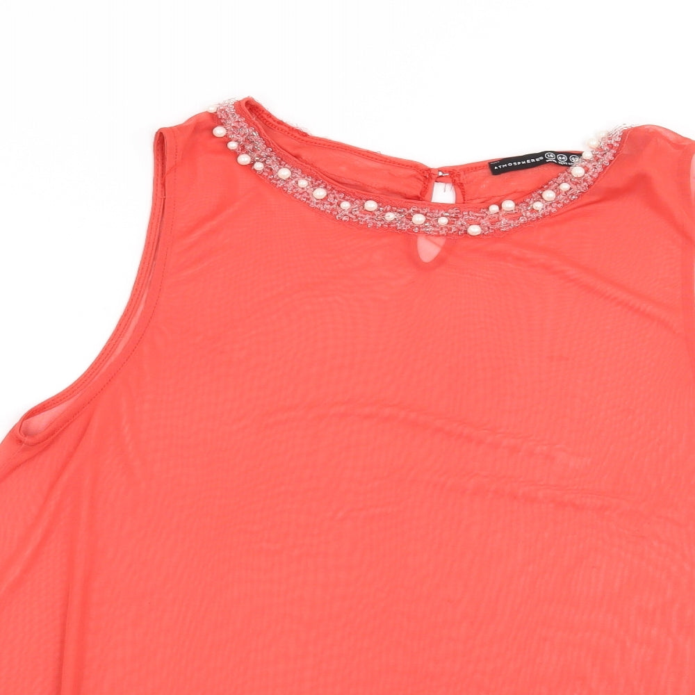 Womens UK Size 16 Atmosphere Orange Basic Blouse