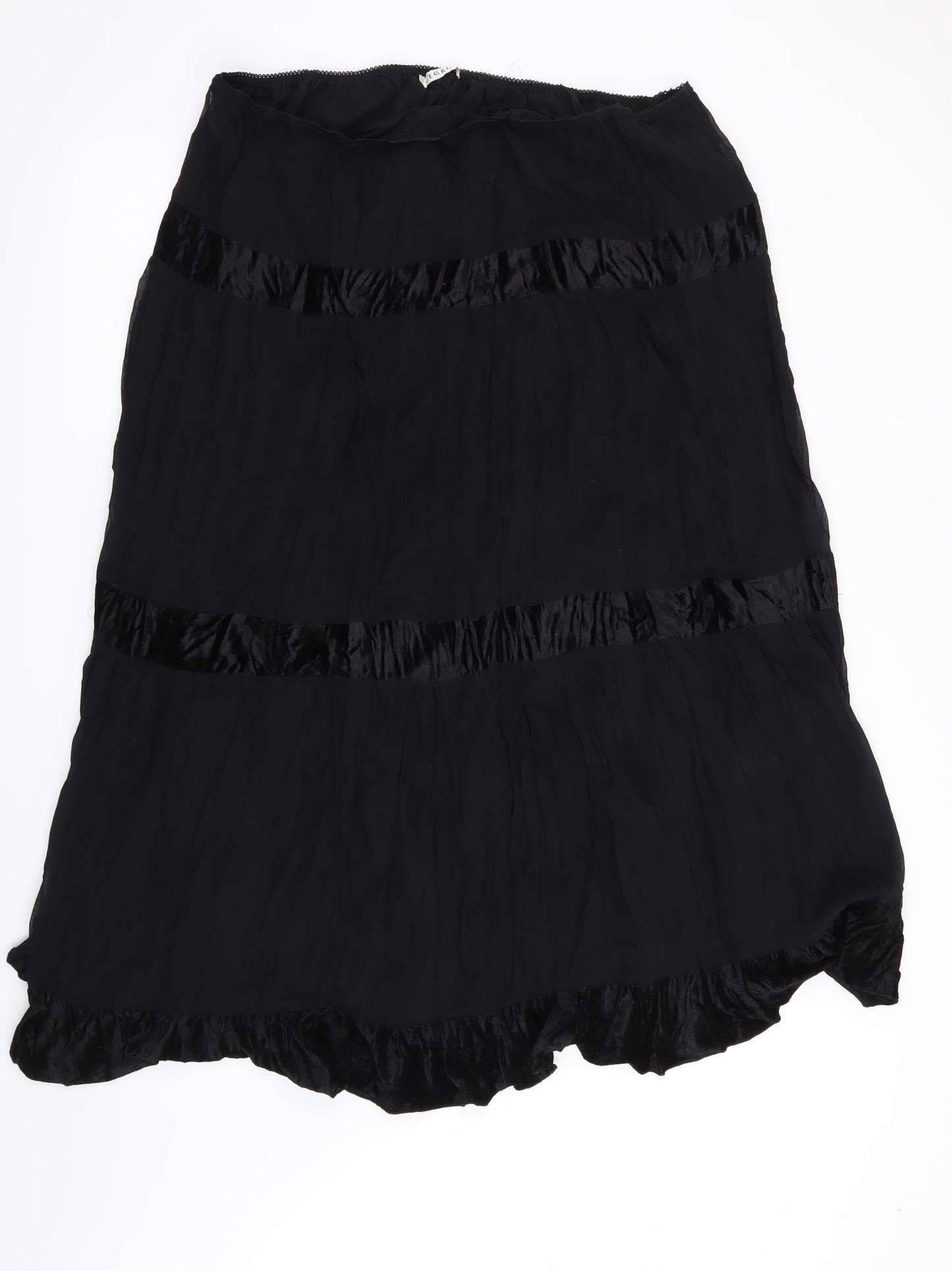 George Womens Black Striped  A-Line Skirt Size 40 in