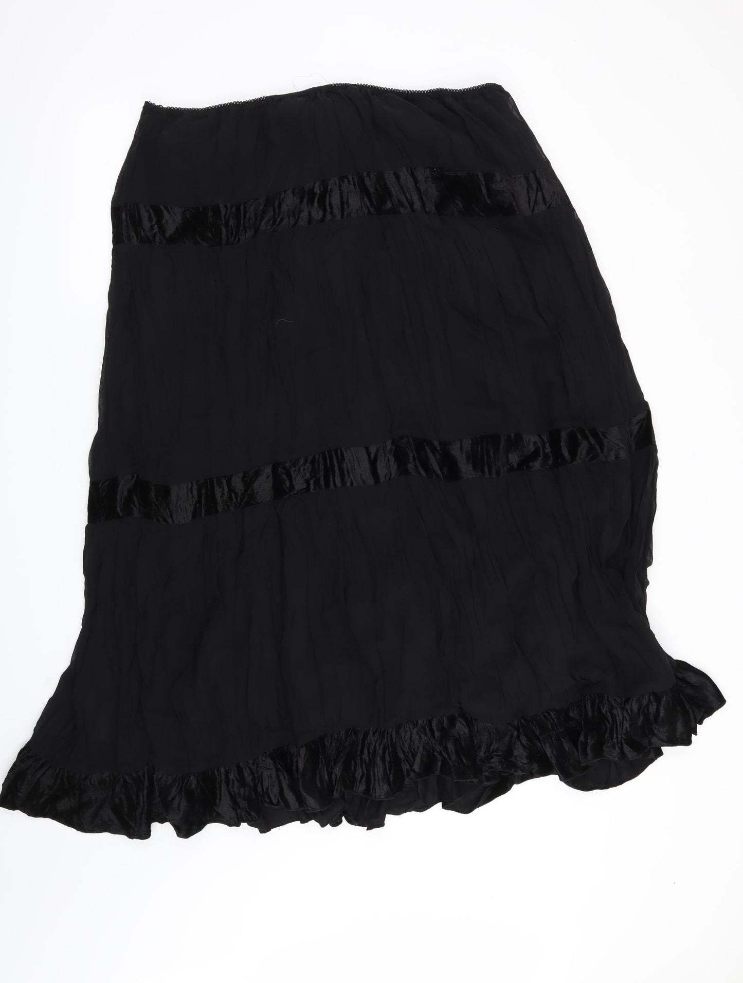 George Womens Black Striped  A-Line Skirt Size 40 in