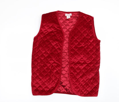 Womens UK Size 12 Preworn Red Gilet