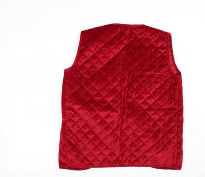 Womens UK Size 12 Preworn Red Gilet