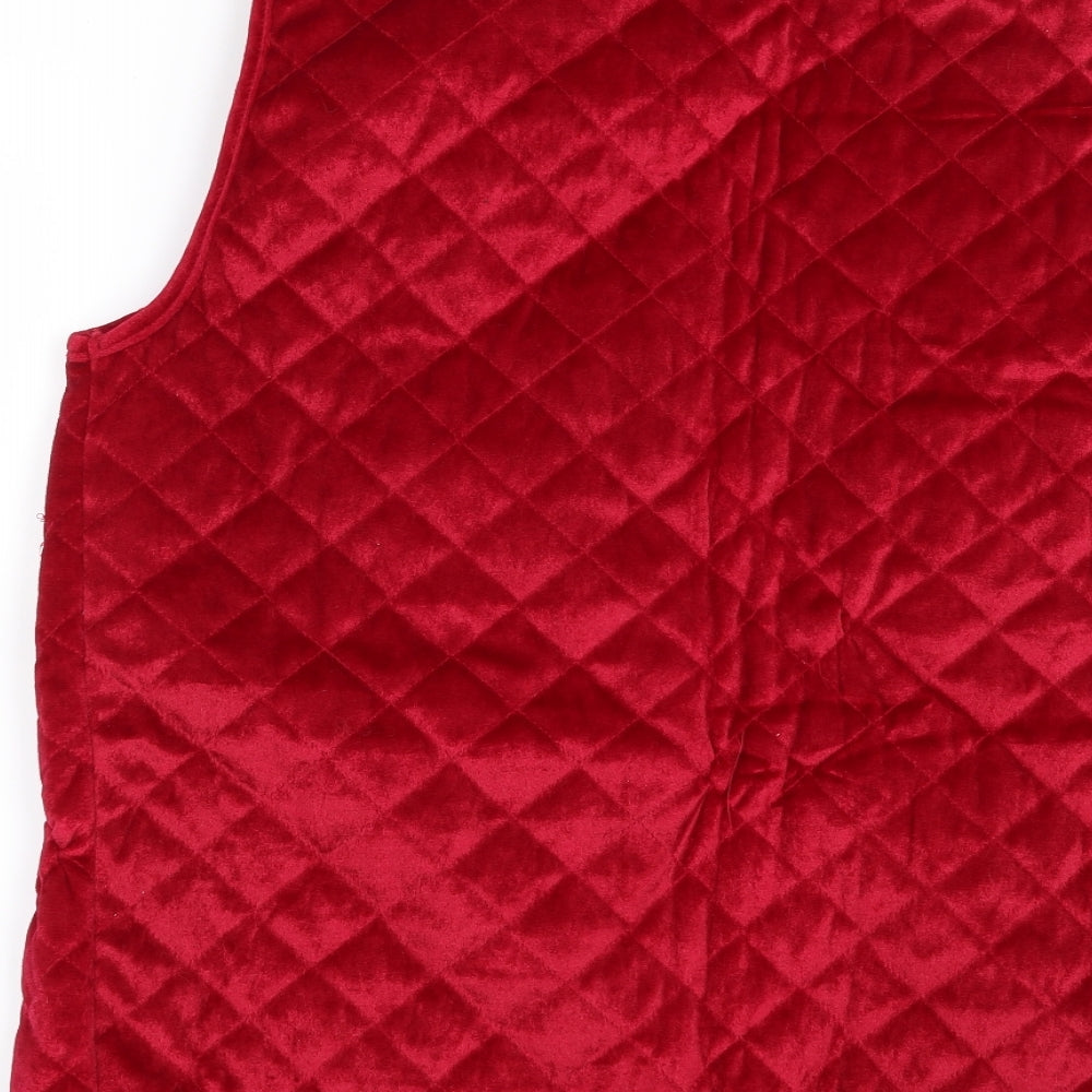 Womens UK Size 12 Preworn Red Gilet