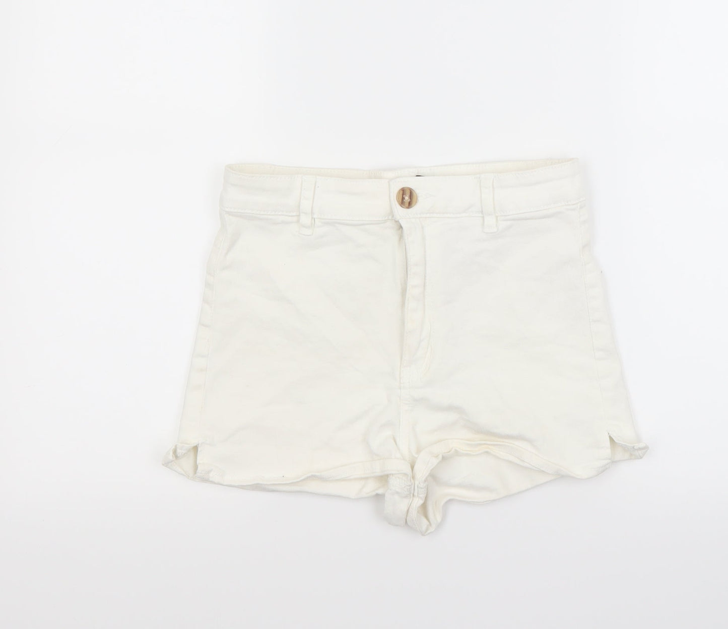 Divided Womens White   Cut-Off Shorts Size 8