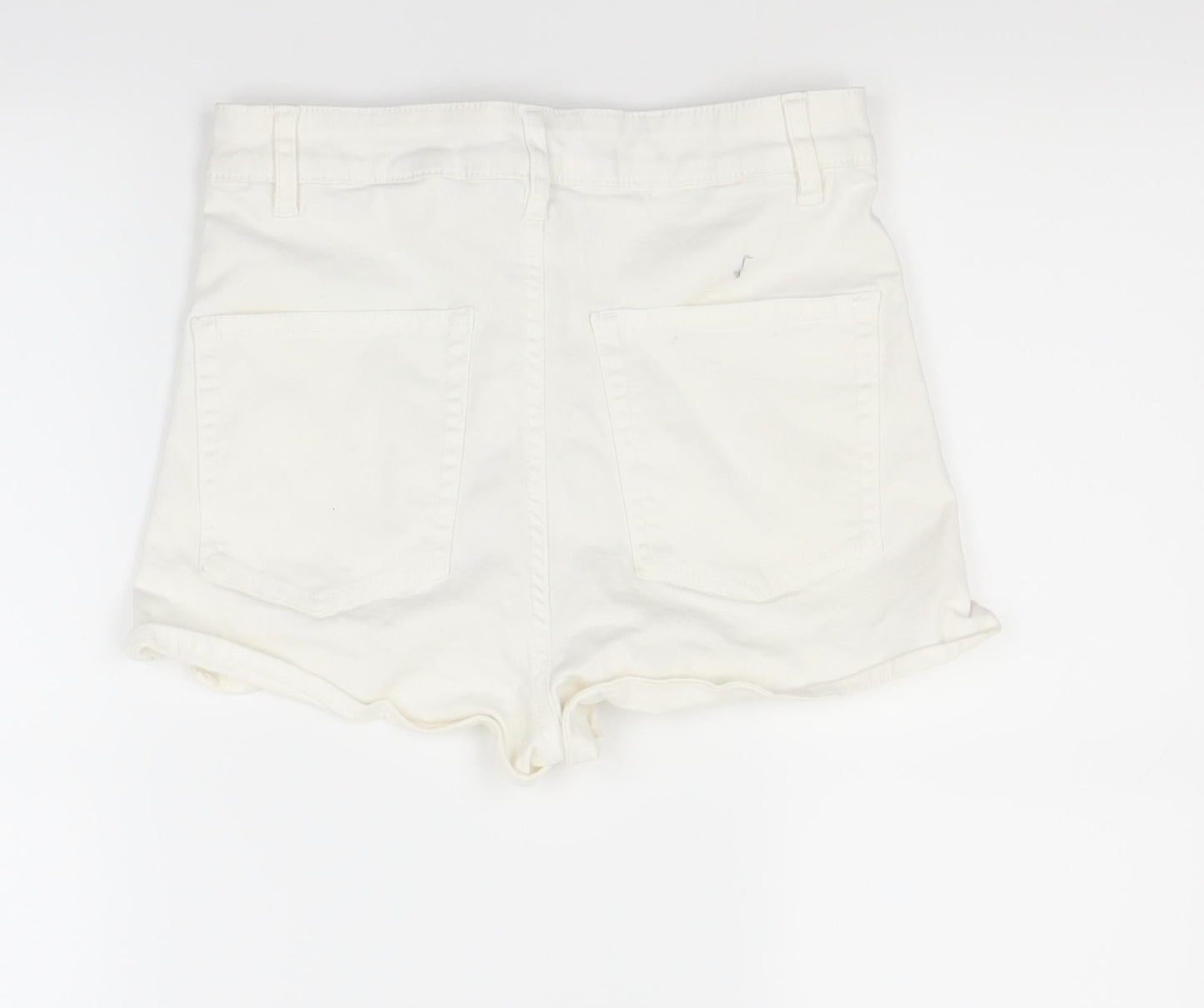 Divided Womens White   Cut-Off Shorts Size 8