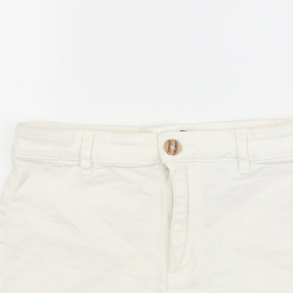 Divided Womens White   Cut-Off Shorts Size 8