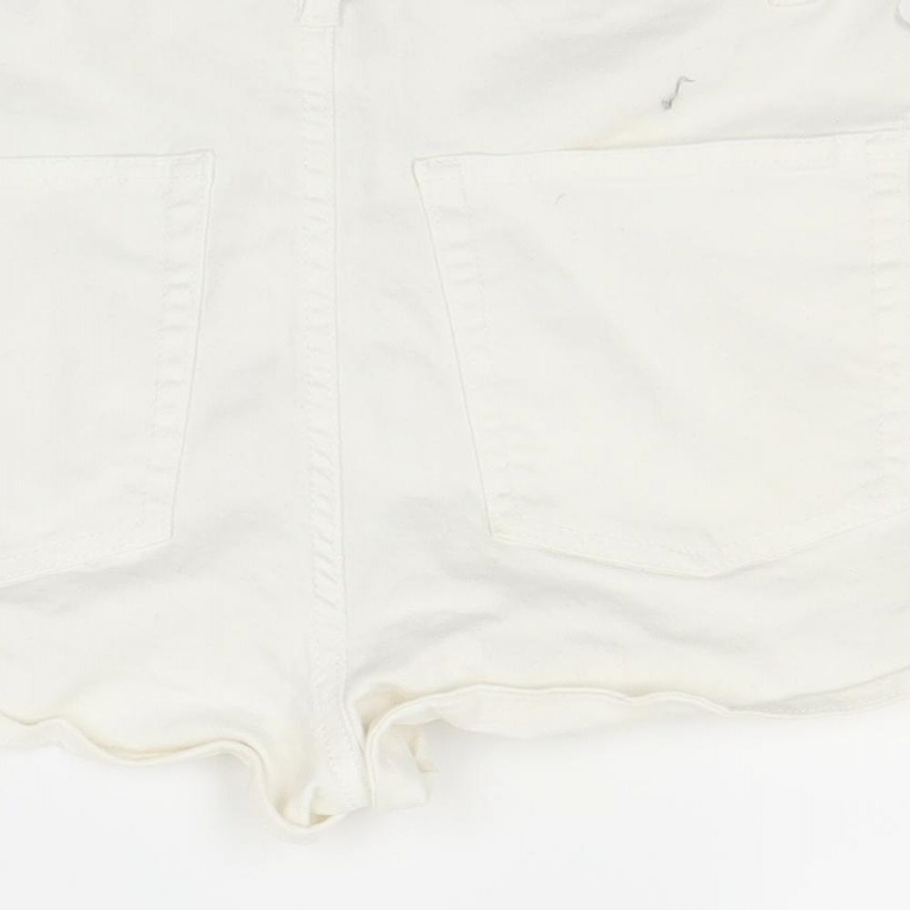 Divided Womens White   Cut-Off Shorts Size 8