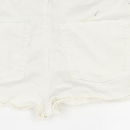Divided Womens White   Cut-Off Shorts Size 8