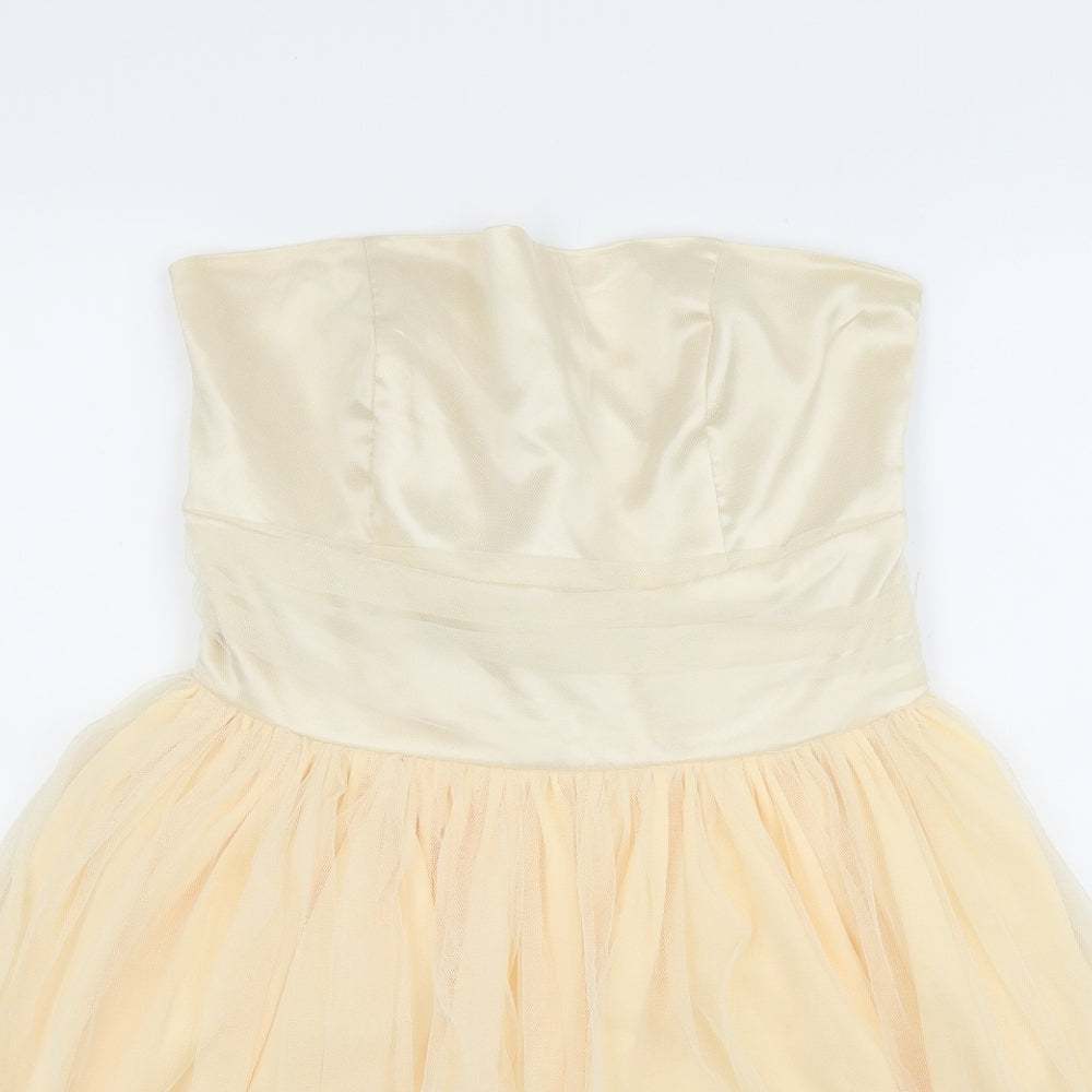 Glamorous Womens Ivory   Fit & Flare  Size 10