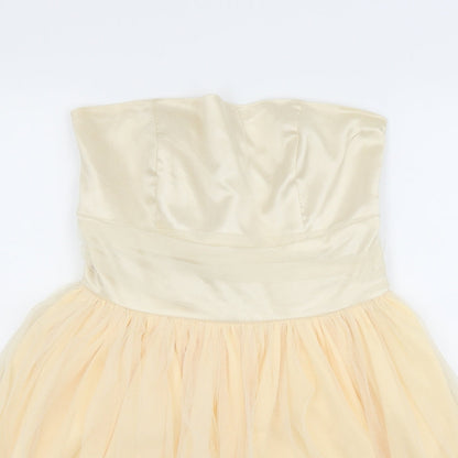 Glamorous Womens Ivory   Fit & Flare  Size 10