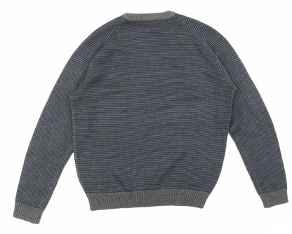 siruci Mens Grey   Pullover Sweatshirt Size L