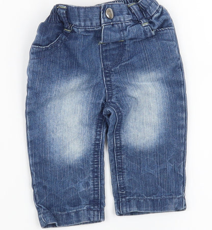 Earlydays Boys Blue  Denim Cargo Jeans Size 0-3 Months