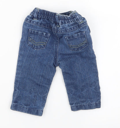 Earlydays Boys Blue  Denim Cargo Jeans Size 0-3 Months