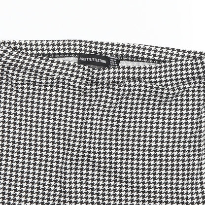 PRETTYLITTLETHING Womens Black   A-Line Skirt Size 10