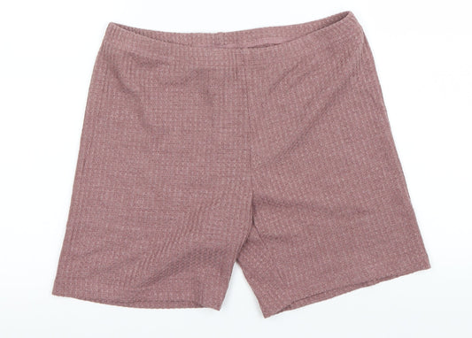 SheIn Womens Purple   Cut-Off Shorts Size L