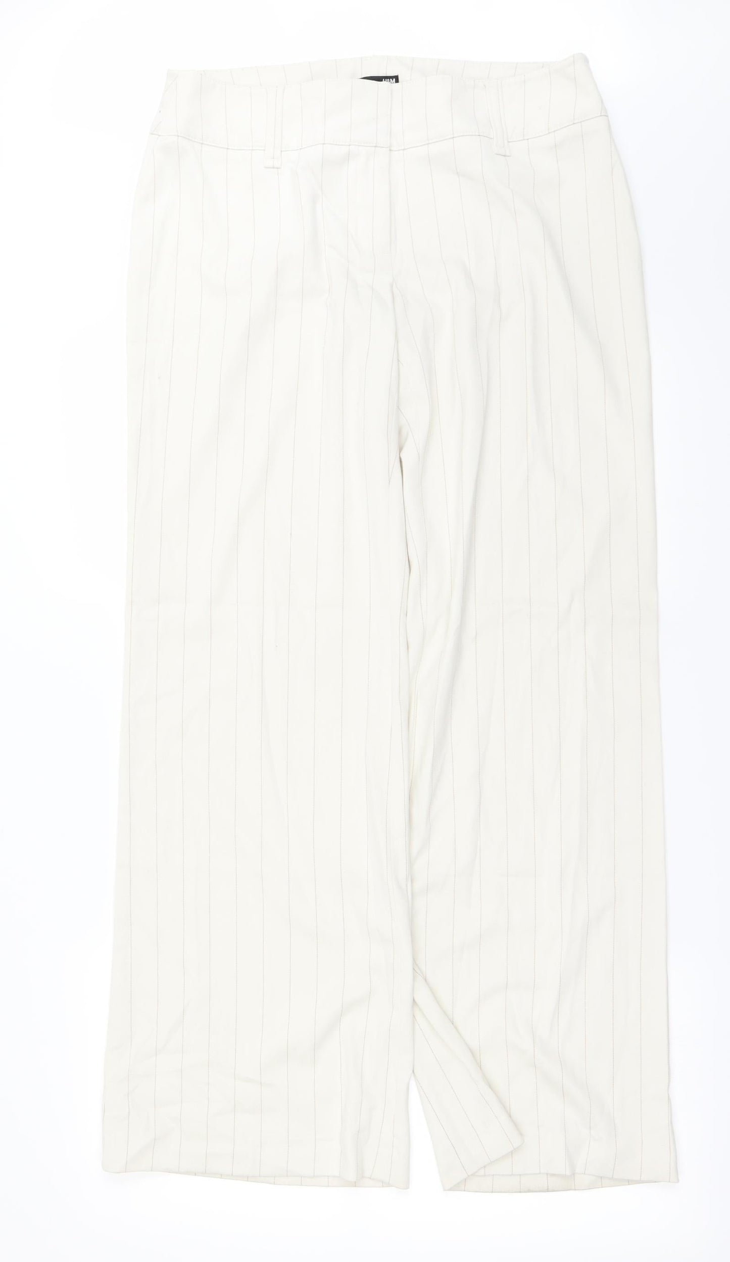 Womens UK Size 16 H&M Regular Fit  Ivory Trousers