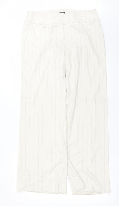 Womens UK Size 16 H&M Regular Fit  Ivory Trousers
