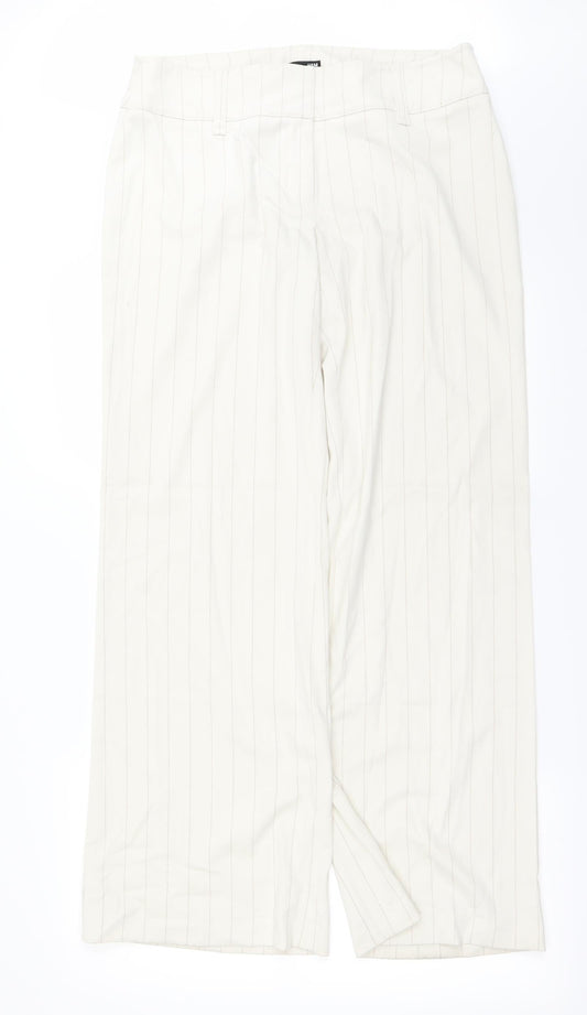 Womens UK Size 16 H&M Regular Fit  Ivory Trousers