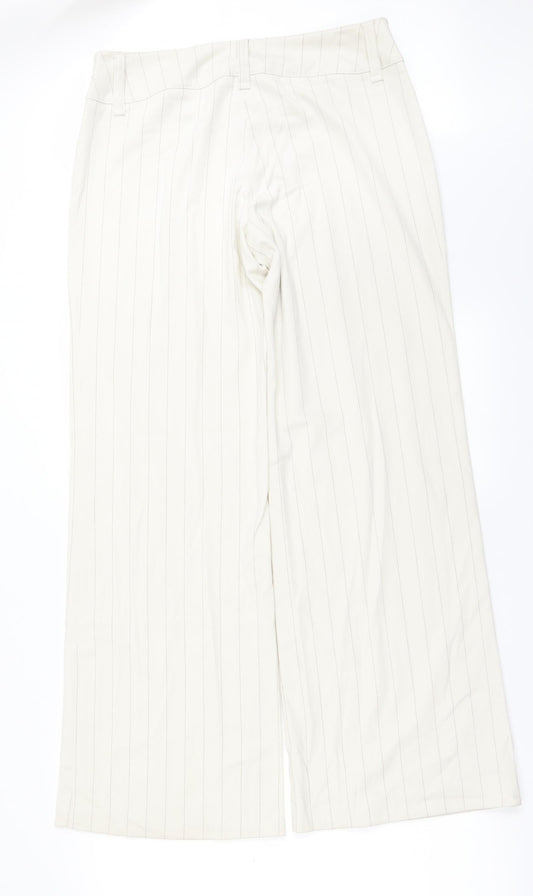Womens UK Size 16 H&M Regular Fit  Ivory Trousers