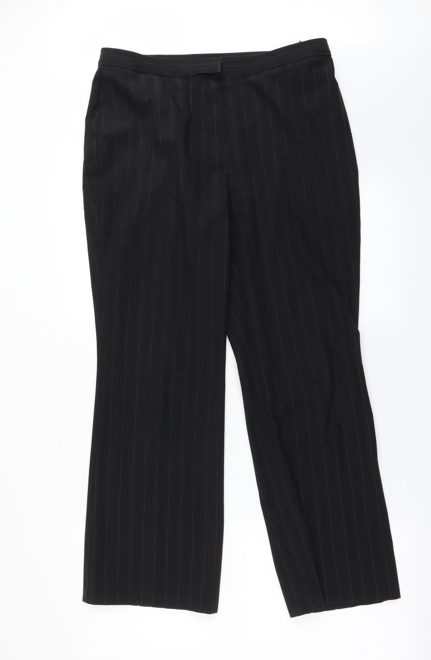 Womens UK Size 12 Marks and Spencer Regular Fit  Black Trousers