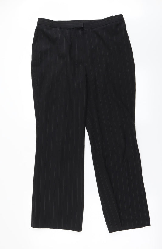 Womens UK Size 12 Marks and Spencer Regular Fit  Black Trousers